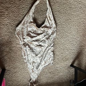 Velvet metallic onesie